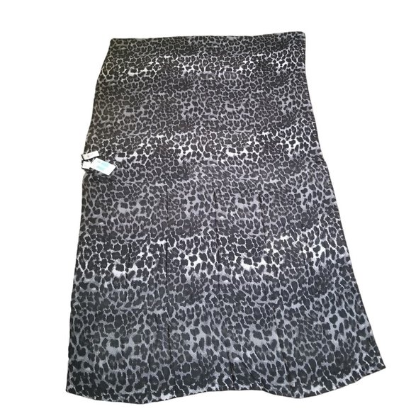 Wilson's Leather 3 in 1 Scarf Fashion Sarong Coverup Black Leopard Print w Tags - Picture 6 of 12
